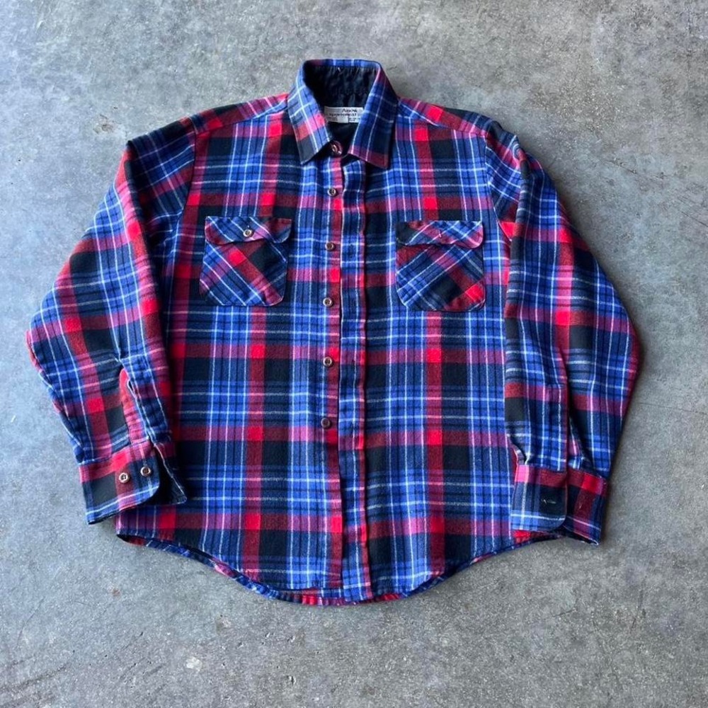 90s‎ arrow sportswear plaid flannel
